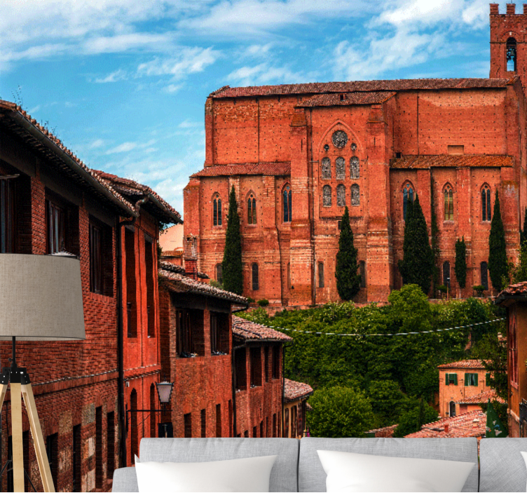 Wall mural city historic tuscan cathedral - TenStickers