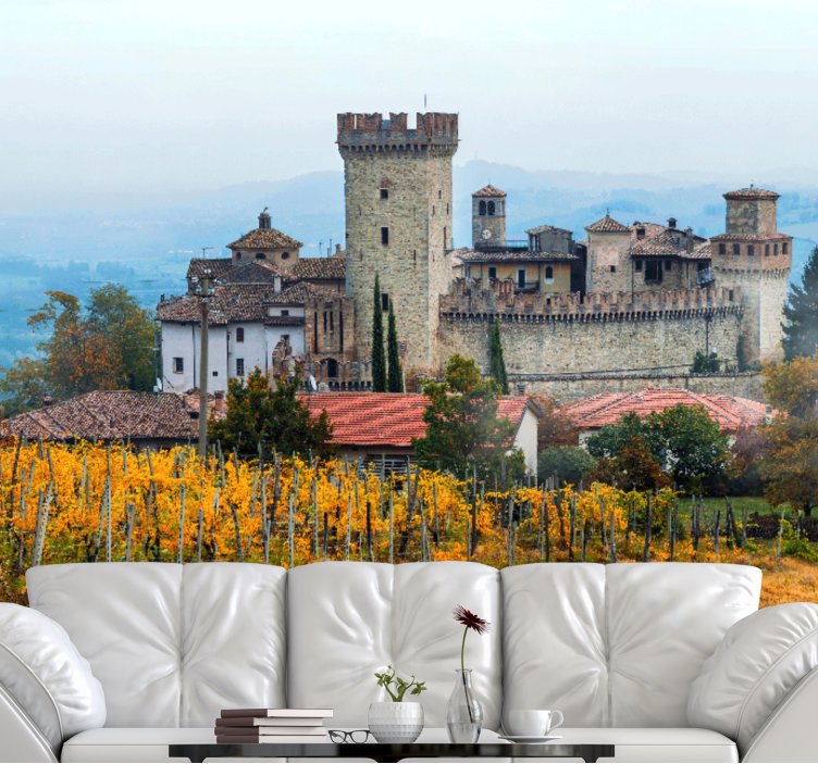 Wall mural city legacy castle landscape - TenStickers
