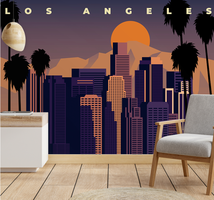 Wall mural city los angeles skyline - TenStickers