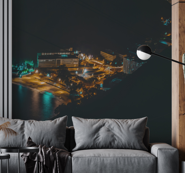 Wall mural city night cityscape view - TenStickers