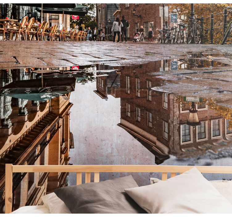 Wall mural city reflections in the city - TenStickers