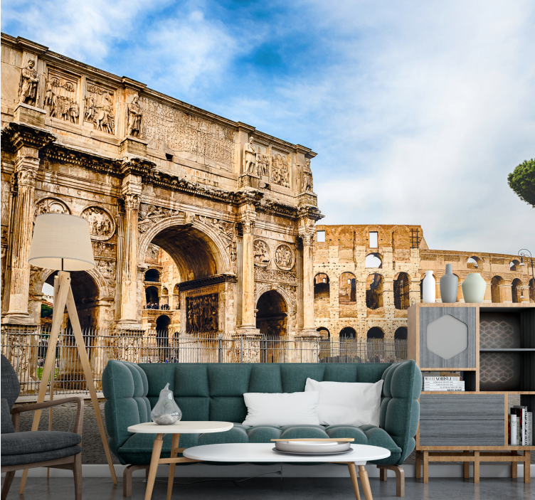 Wall mural city rome's historic landmarks - TenStickers