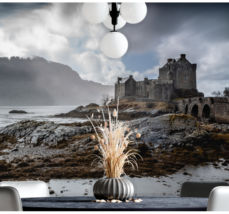 Wall mural city scottish castle landscape - TenStickers