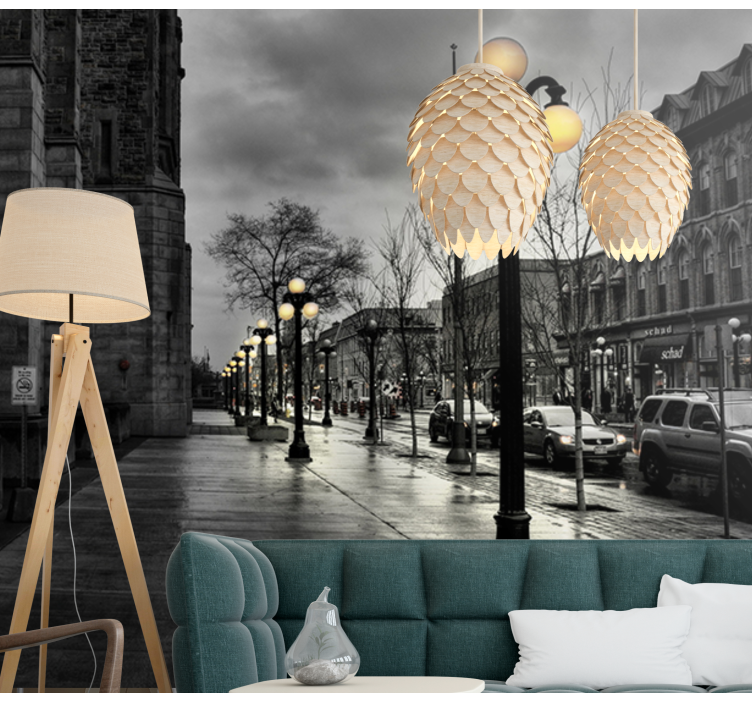 Wall mural city urban nightscape - TenStickers