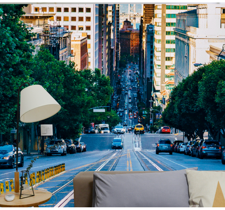 Wall mural city urban street scene - TenStickers