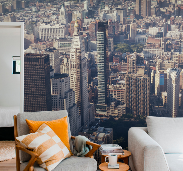 Wall mural city urban view - TenStickers