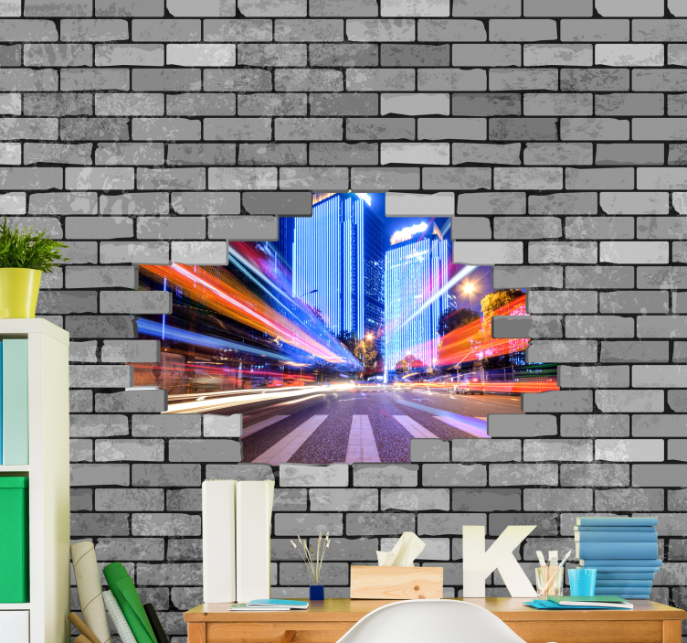 Wall mural city vibrant urban landscape - TenStickers