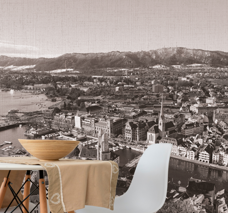 Wall mural city zurich cityscape view - TenStickers