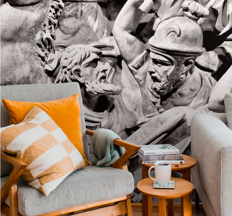 Wall mural classic art ancient battle scene - TenStickers