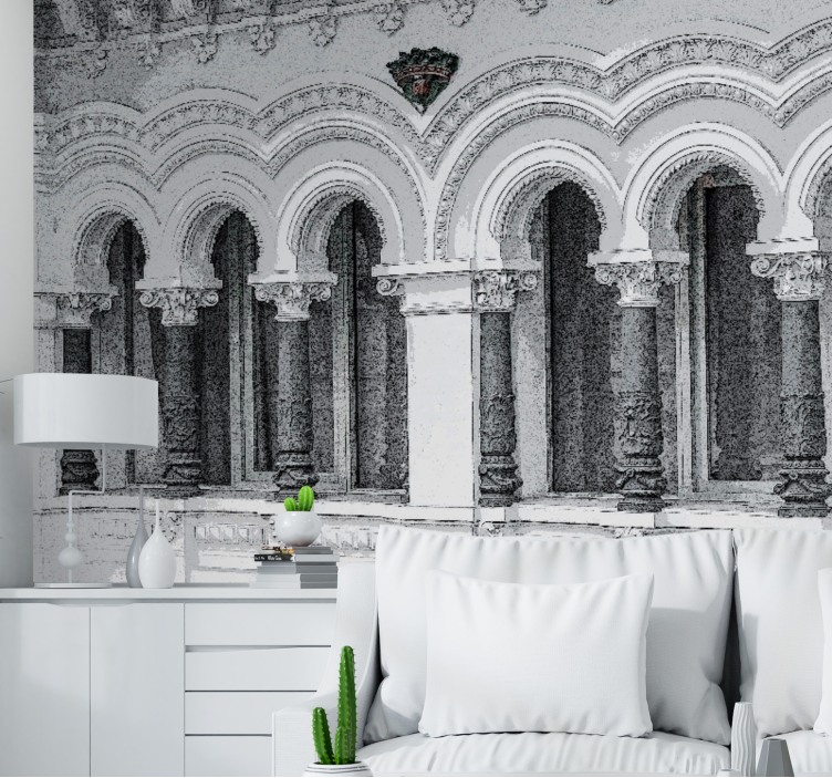 Wall mural classic art architectural arch details - TenStickers