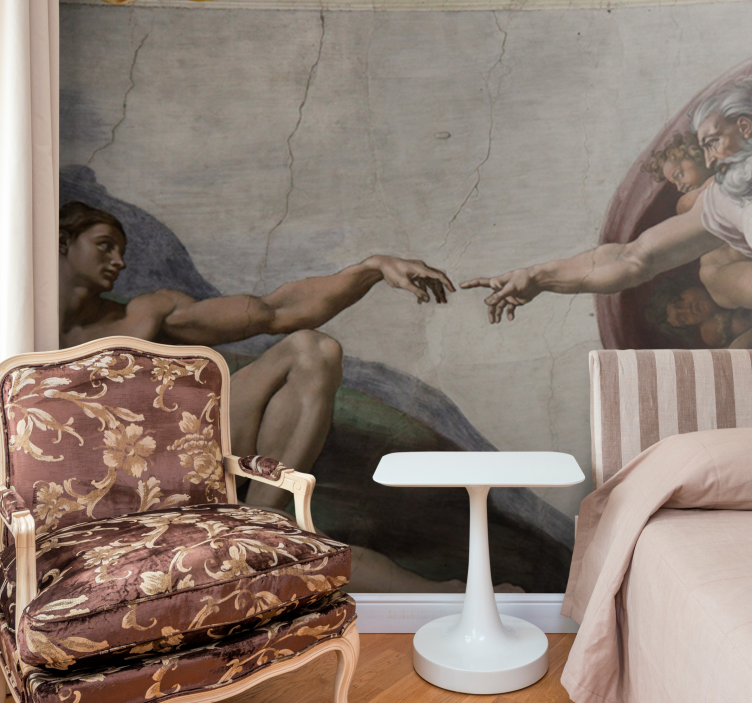 Wall mural classic art creation scene - TenStickers