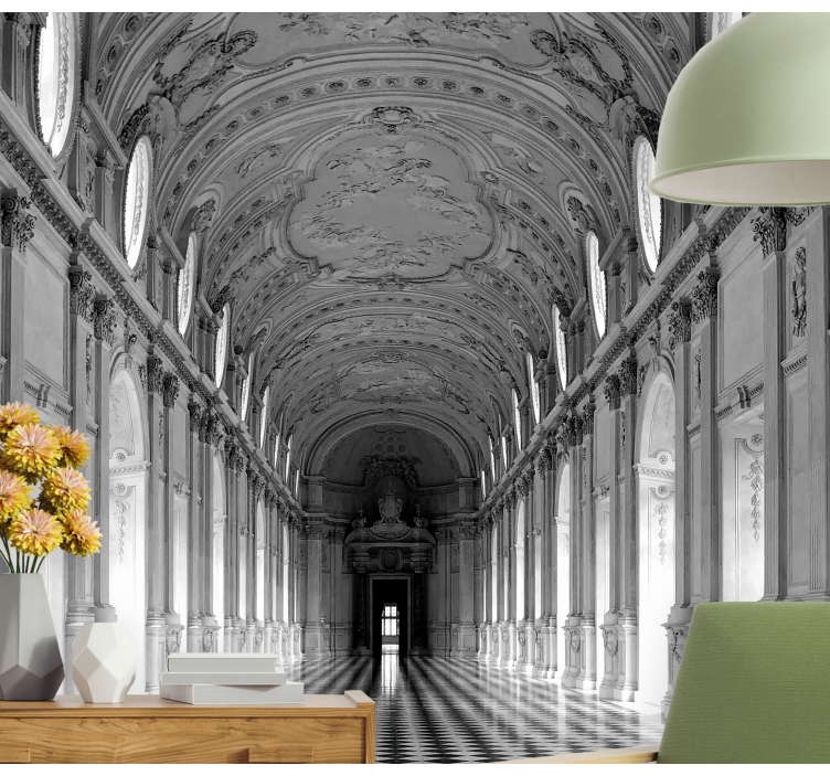 Wall mural classic art elegant architectural aisle - TenStickers