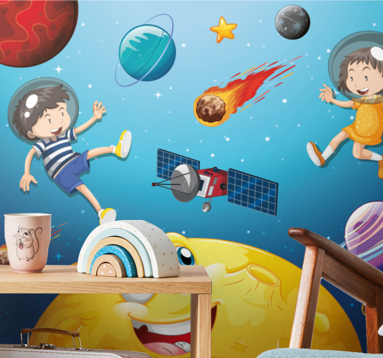 Wall mural fantasy cosmic voyage adventure - TenStickers