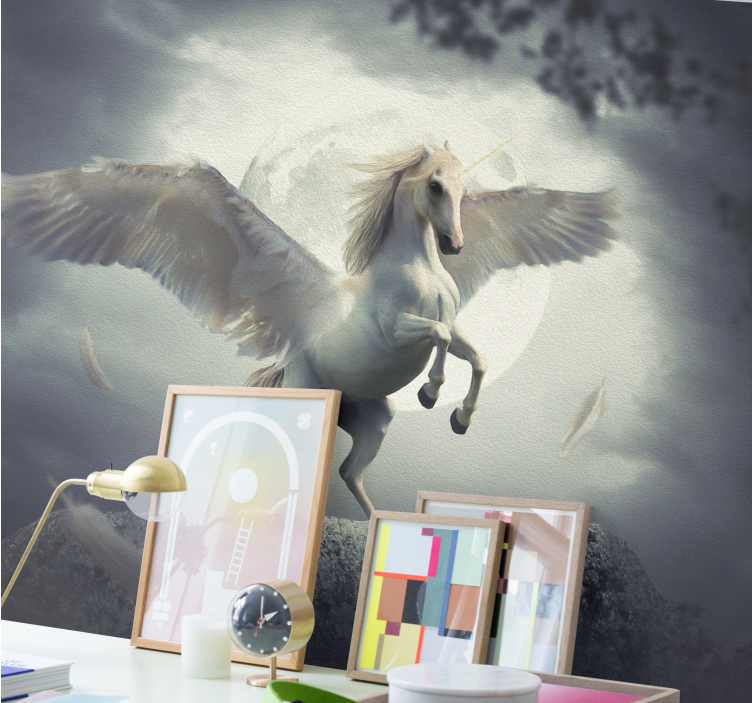 Wall mural fantasy flying unicorn dream - TenStickers
