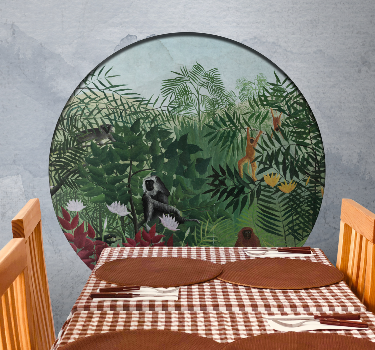 Wall mural jungle lively jungle scene - TenStickers