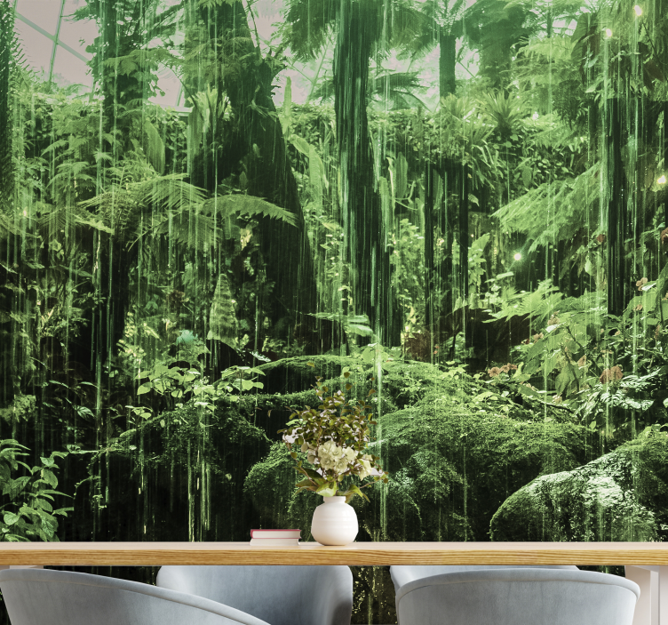 Wall mural jungle lush tropical canopy - TenStickers