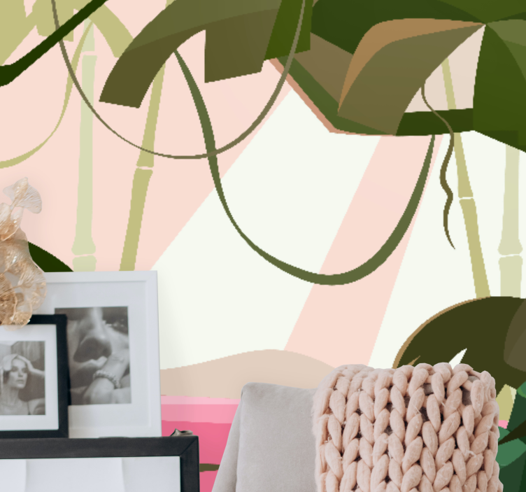 Wall mural jungle lush tropical landscape - TenStickers