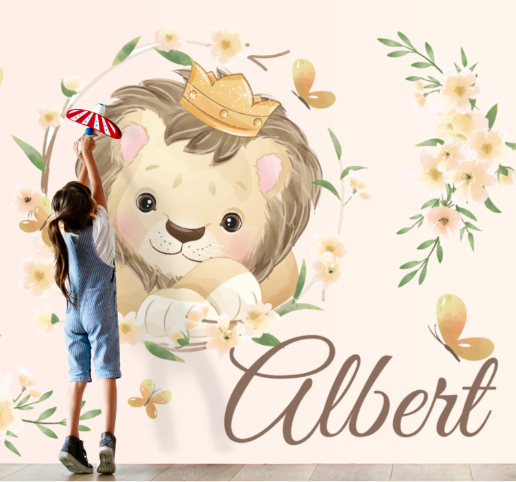 Wall mural lion adorable lion king - TenStickers