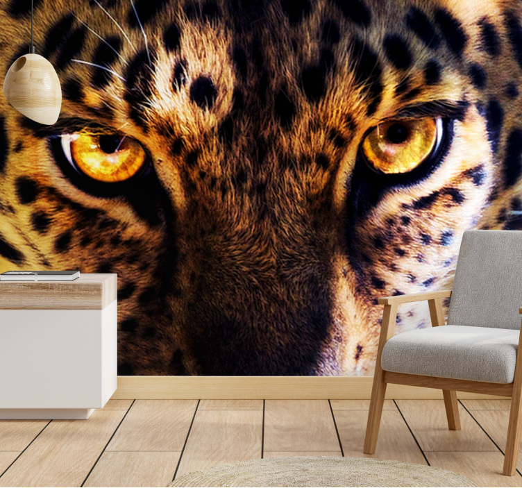 Wall mural lion majestic leopard gaze - TenStickers