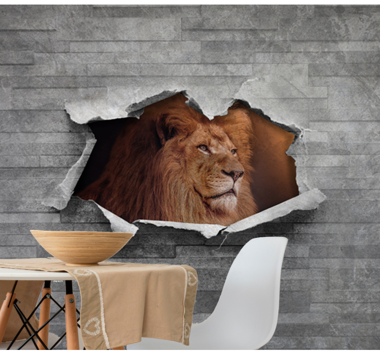 Wall mural lion majestic lion artwork - TenStickers