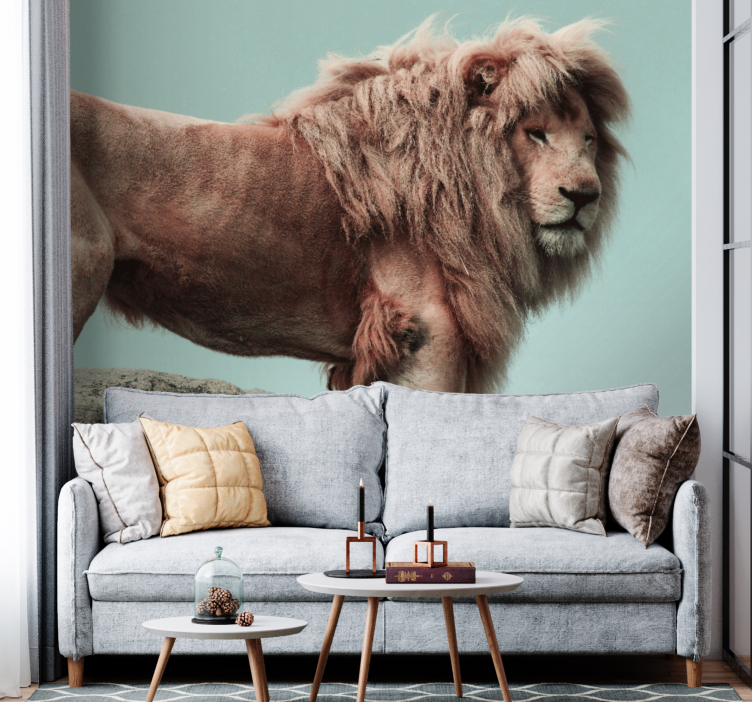 Wall mural lion majestic lion pose - TenStickers