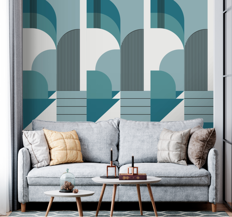 Wall mural modern geometric pattern design - TenStickers