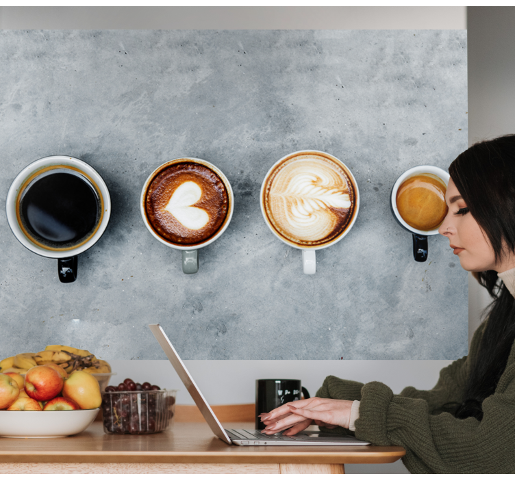 Wall mural music coffee art series - TenStickers
