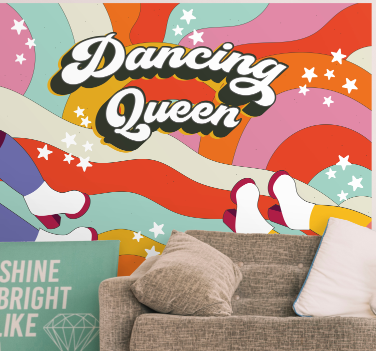 Wall mural music dancing queen energy - TenStickers