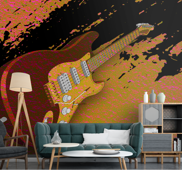 Wall mural music electric guitar artwork - TenStickers