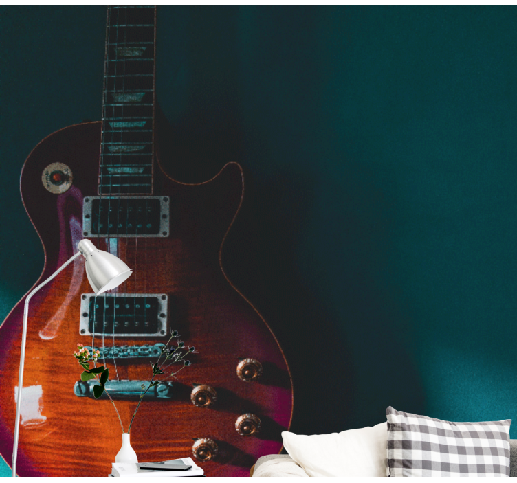 Wall mural music electric guitar close-up - TenStickers