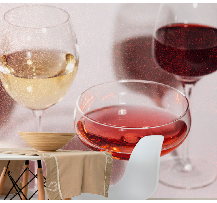Wall mural music elegant wine glasses - TenStickers