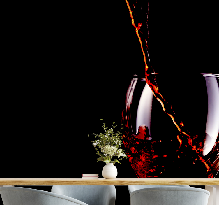 Wall mural music flowing wine splash - TenStickers