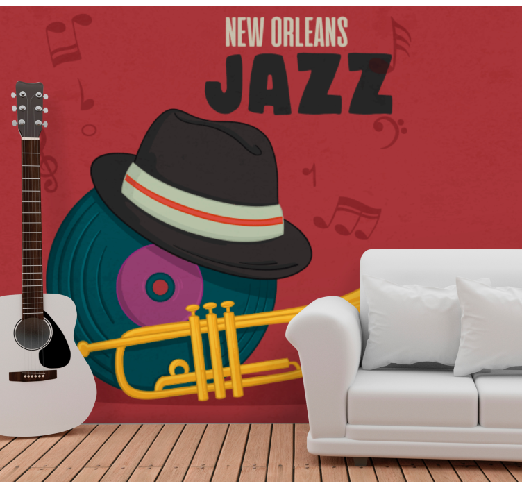 Wall mural music new orleans jazz art - TenStickers