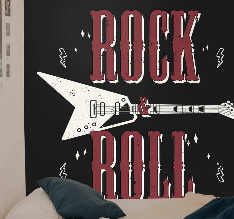 Wall mural music rock guitar artwork - TenStickers