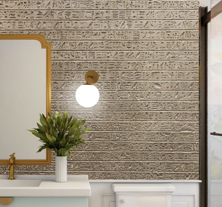 Wall mural painting ancient script texture - TenStickers