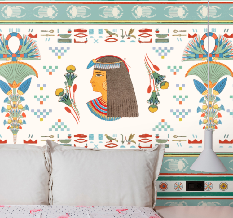 Wall mural painting egyptian woman profile - TenStickers