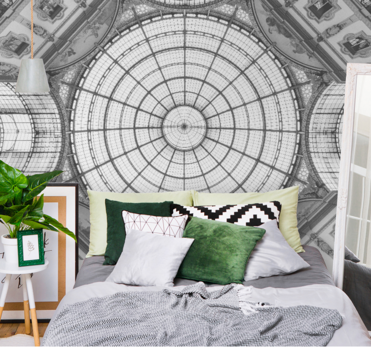 Wall mural painting of architectural glass dome - TenStickers