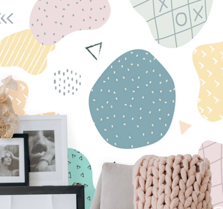 Wall mural pattern abstract shape design - TenStickers
