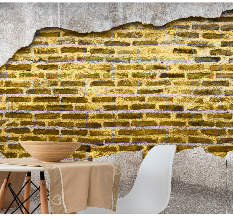 Wall mural pattern cracked stone design - TenStickers