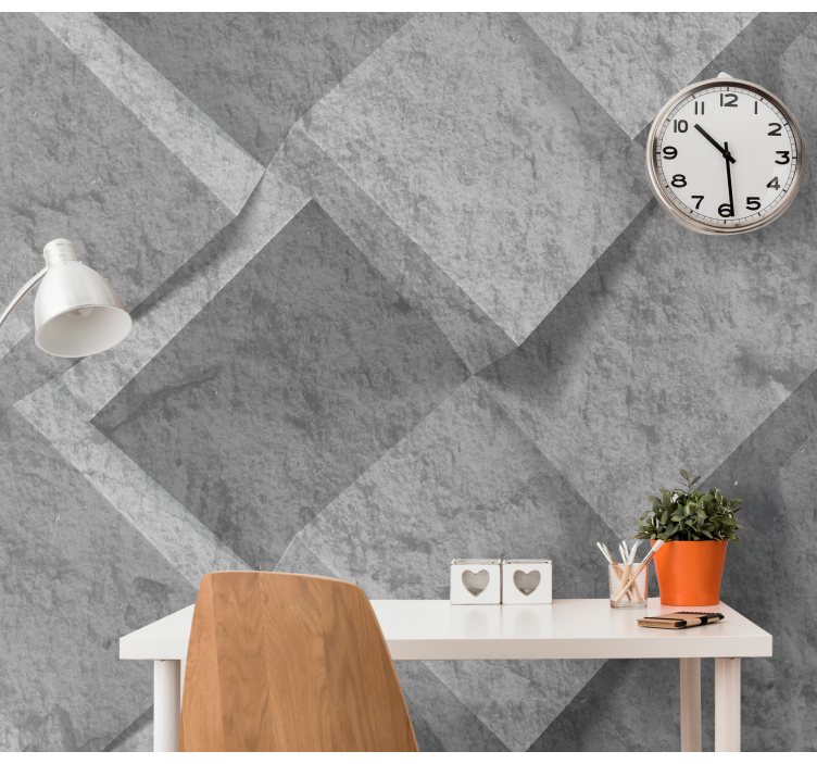 Wall mural pattern diagonal grey design - TenStickers