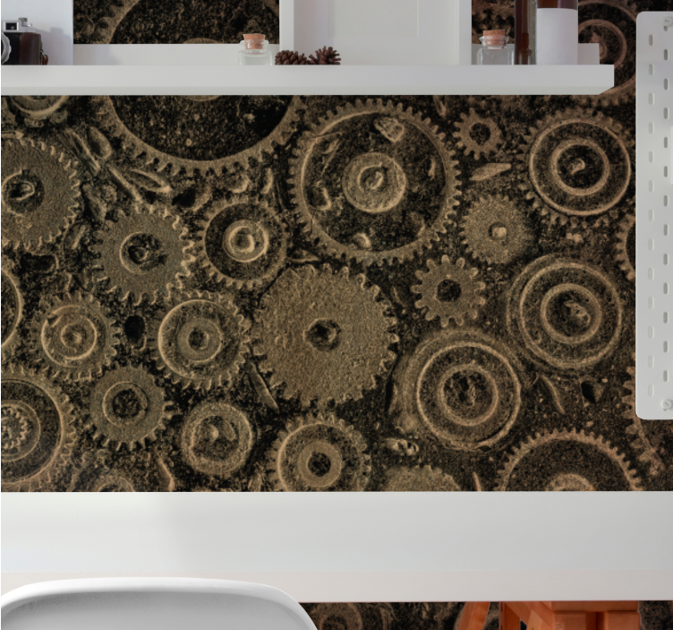 Wall mural pattern gear patterns texture - TenStickers