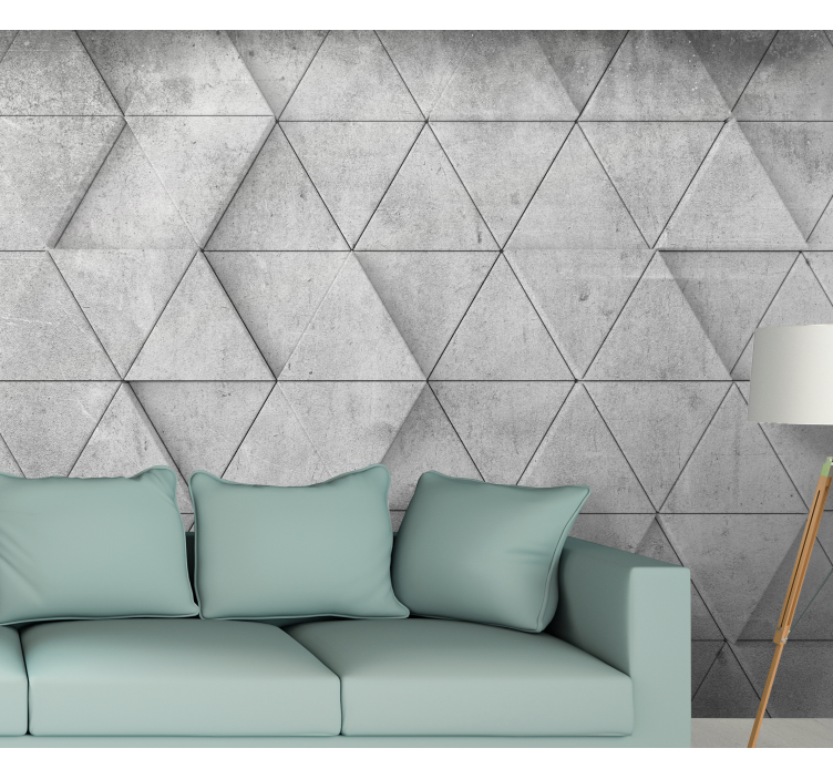 Wall mural pattern geometric concrete design - TenStickers