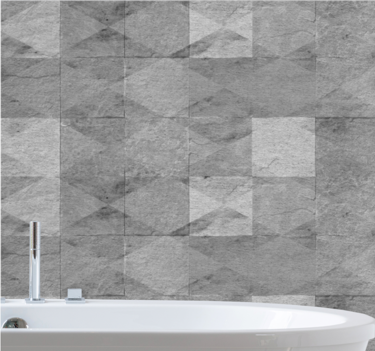 Wall mural pattern geometric stone design - TenStickers