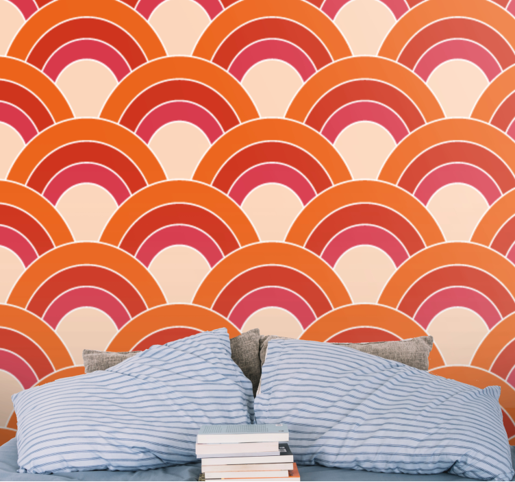 Wall mural pattern layered circular design - TenStickers