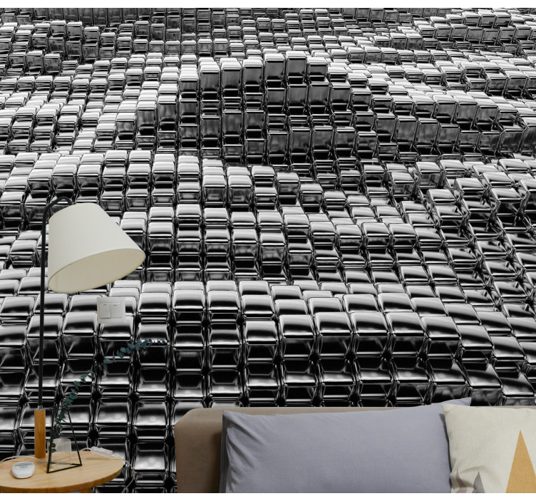 Wall mural pattern stacked chair design - TenStickers