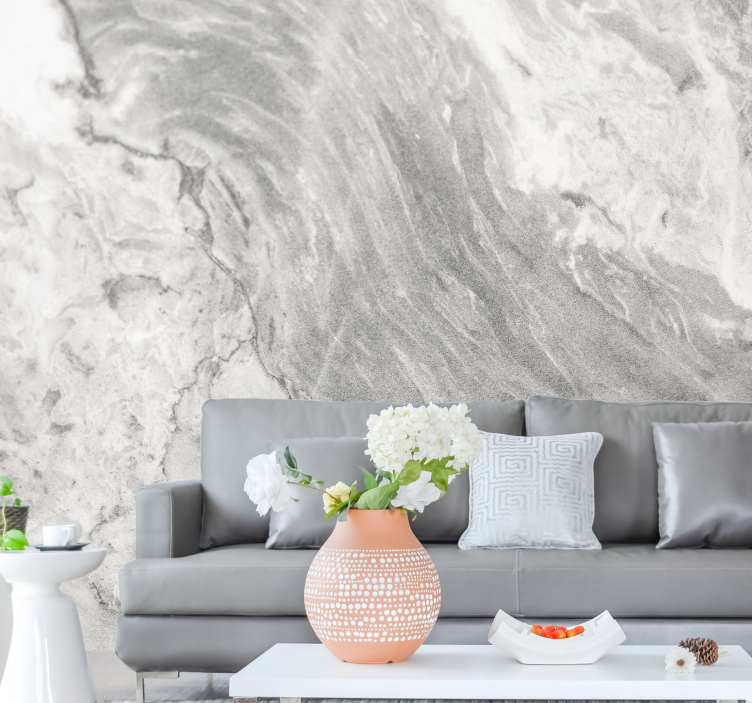 Wall mural pattern with elegant marble look - TenStickers