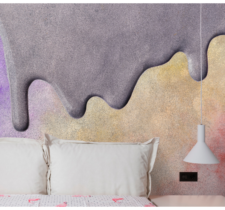 Wall mural pattern with melting surface effect - TenStickers