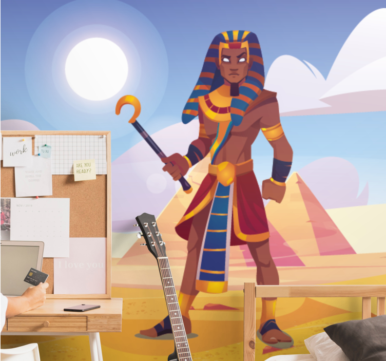 Wall mural people ancient pharaoh character - TenStickers