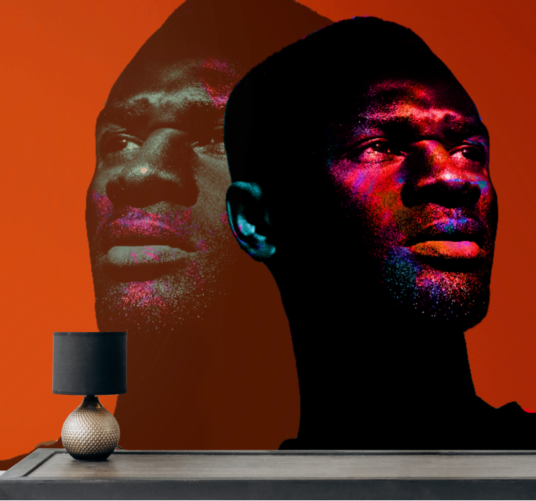 Wall mural people dynamic portrait silhouettes - TenStickers