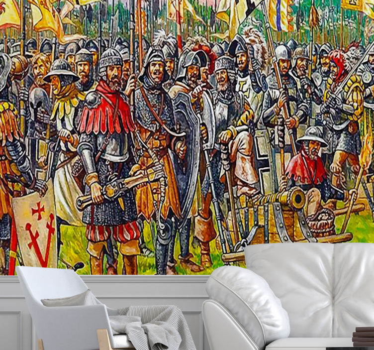 Wall mural people historical battle scene - TenStickers